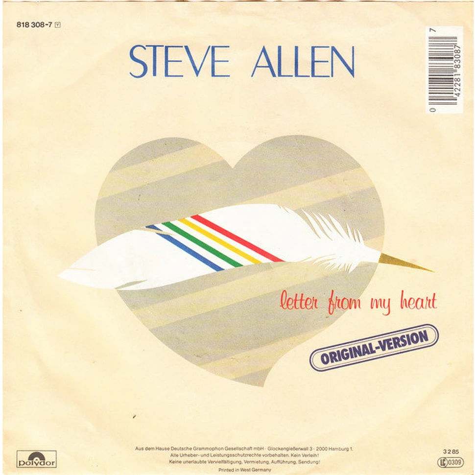 Steve Allen - Letter From My Heart (Original Version)