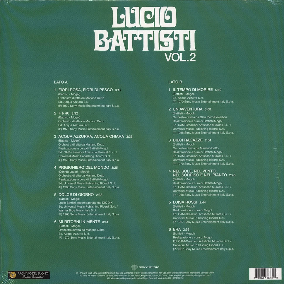 Lucio Battisti - Vol. 2 Yellow White Marbled Vinyl Edition