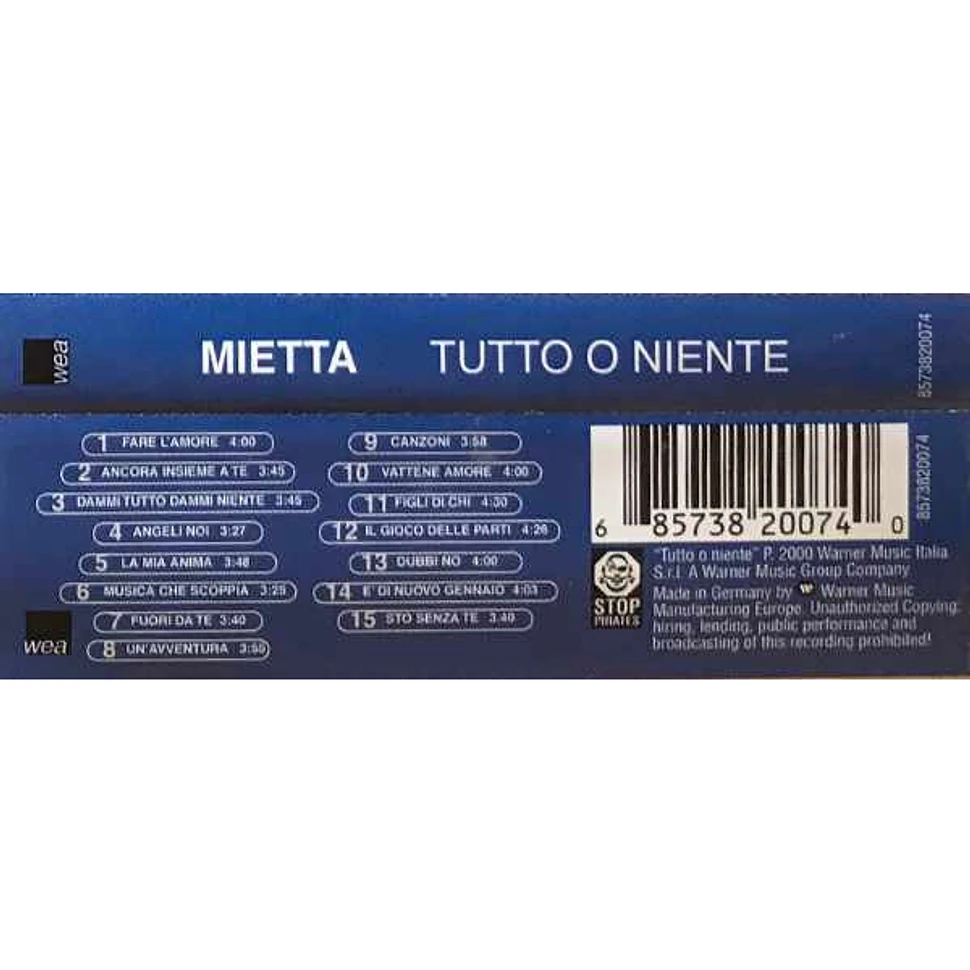 Mietta - Tutto O Niente