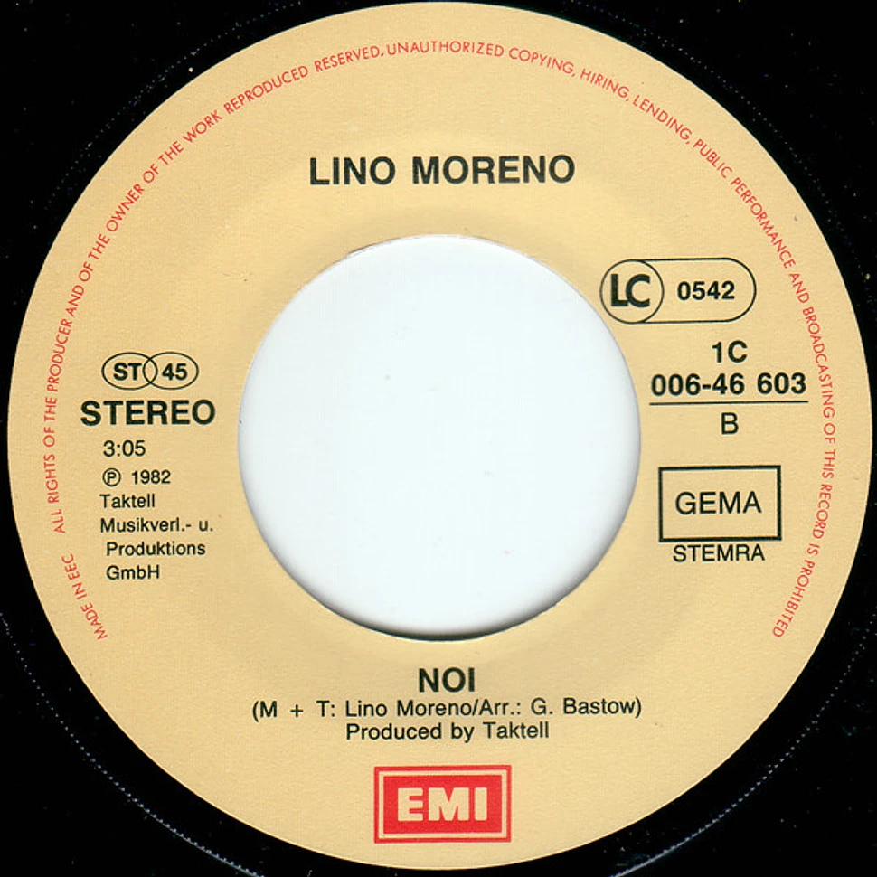 Lino Moreno - Questo Grande Amore / Noi