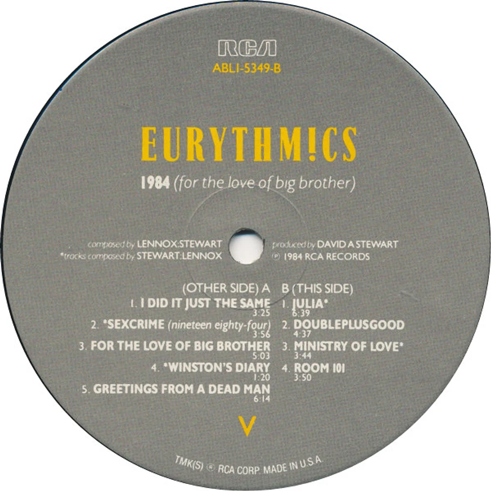 Eurythmics - 1984 (For The Love Of Big Brother)