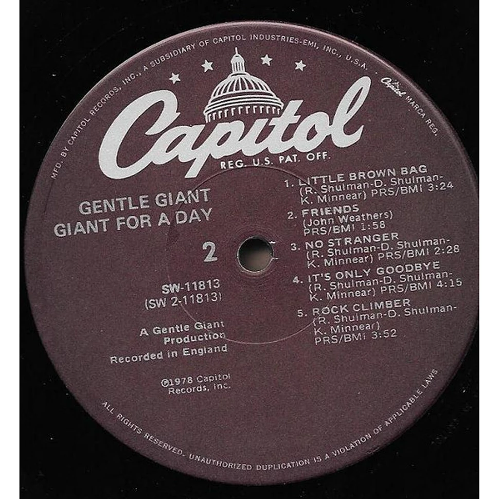 Gentle Giant - Giant For A Day