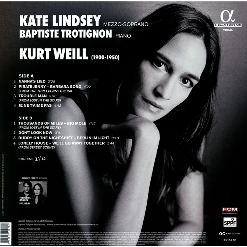 Kate Lindsey / Baptiste Trotignon / Kurt Weill - Thousands Of Miles