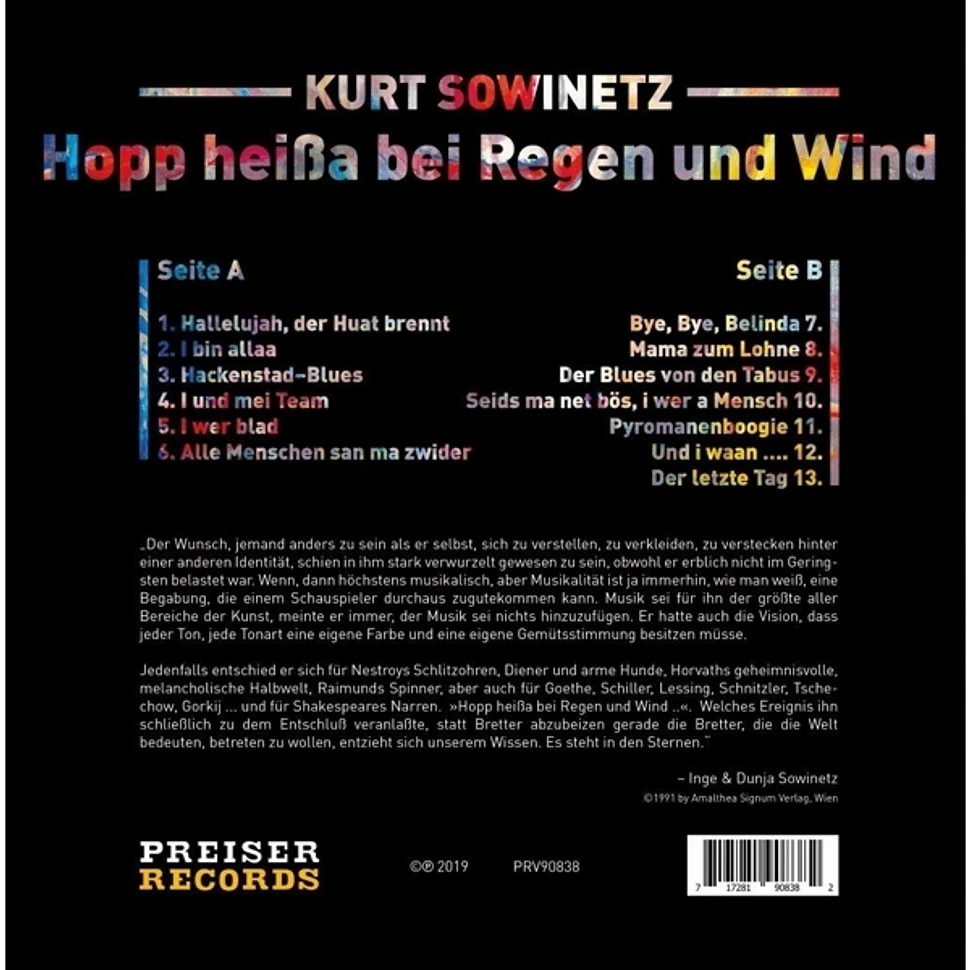 Kurt Sowinetz - Hopp Heißa Bei Regen Und Wind