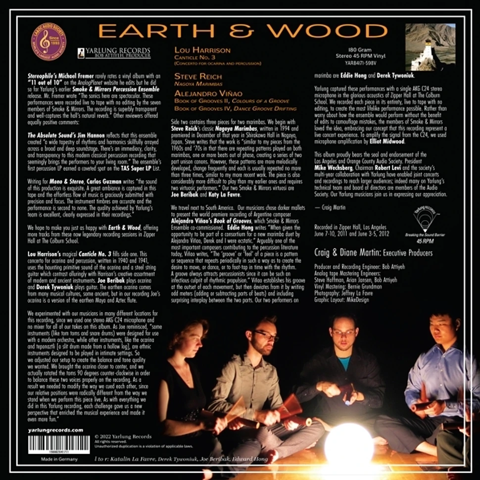 Harrison / Reich / Vinao - Earth & Wood