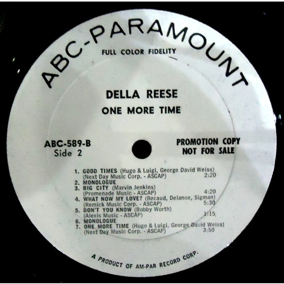 Della Reese - One More Time! Recorded Live At The Playboy Club