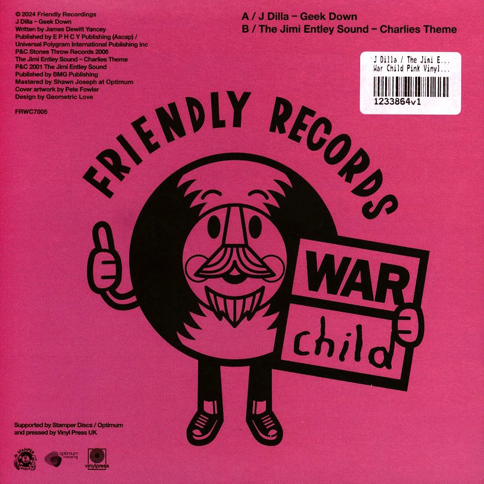 J Dilla / The Jimi Entley Sound - War Child Pink Vinyl Edition