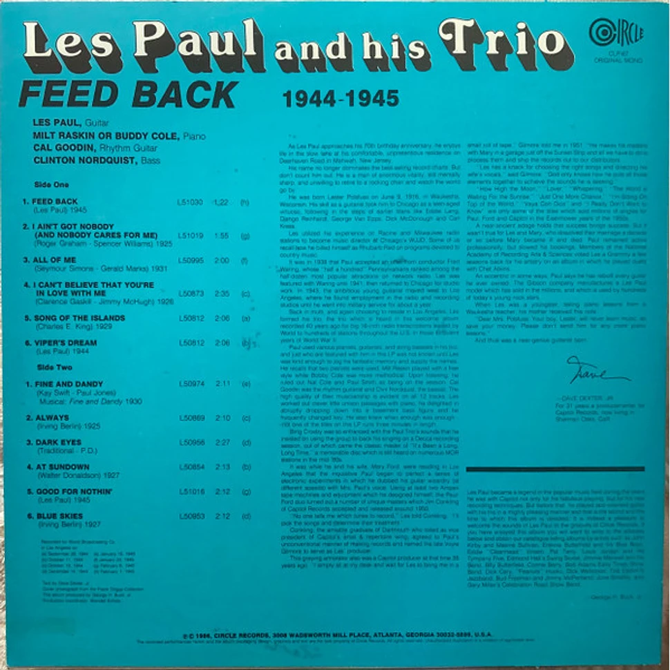 Les Paul And His Trio - Feed Back 1944-1945