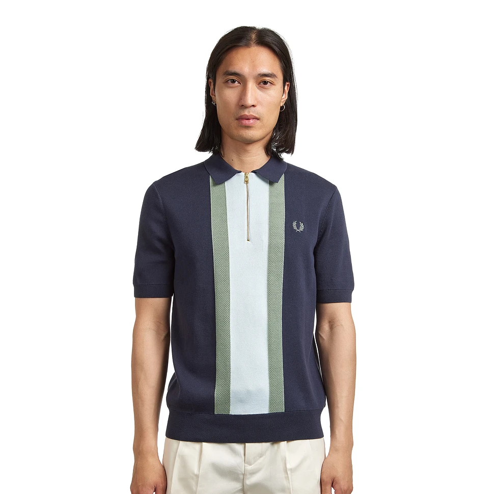 Fred Perry - Textured Stripe Knitted Shirt
