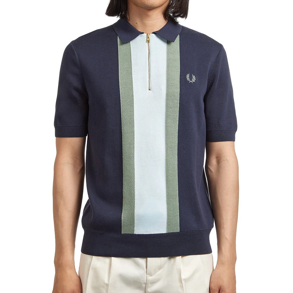 Fred Perry - Textured Stripe Knitted Shirt