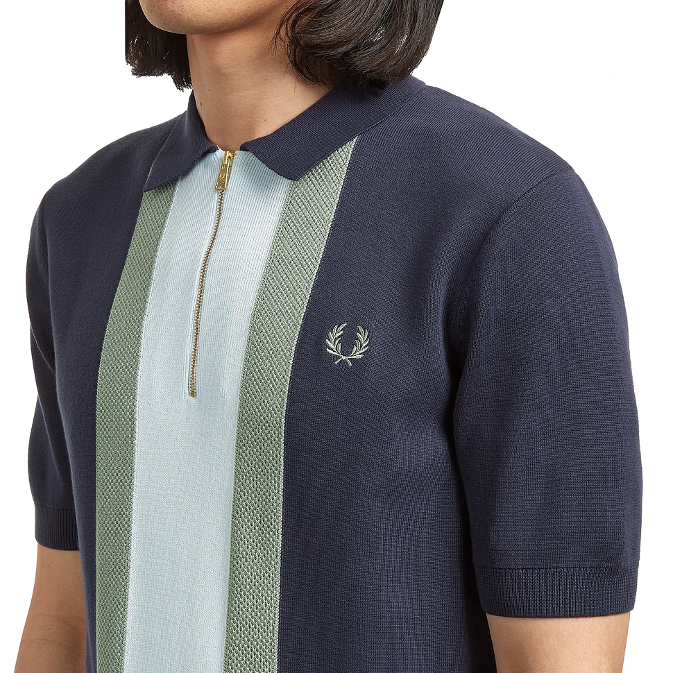 Fred Perry - Textured Stripe Knitted Shirt