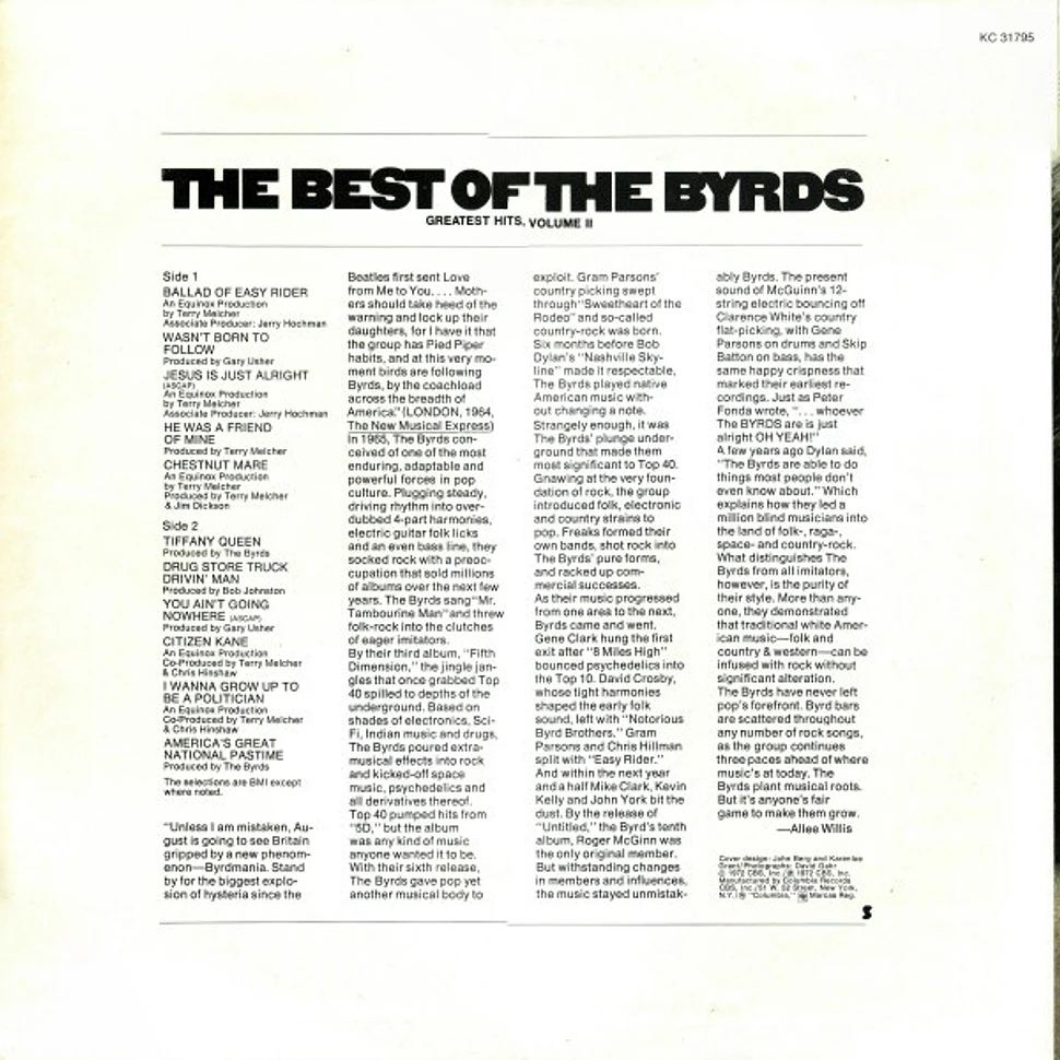 The Byrds - The Best Of The Byrds Greatest Hits, Volume II