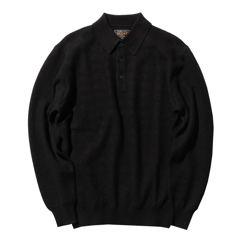 Beams Plus - Knit Polo Diamond Pattern