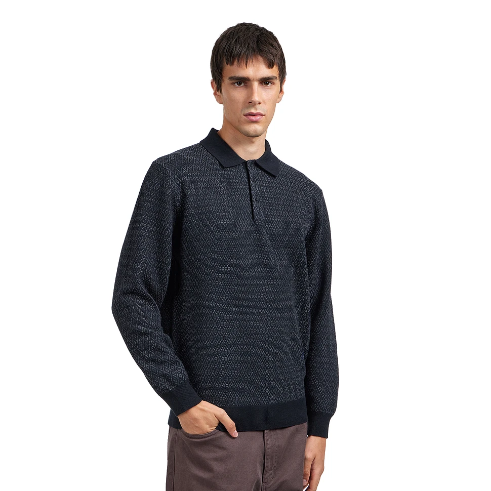 Beams Plus - Knit Polo Diamond Pattern