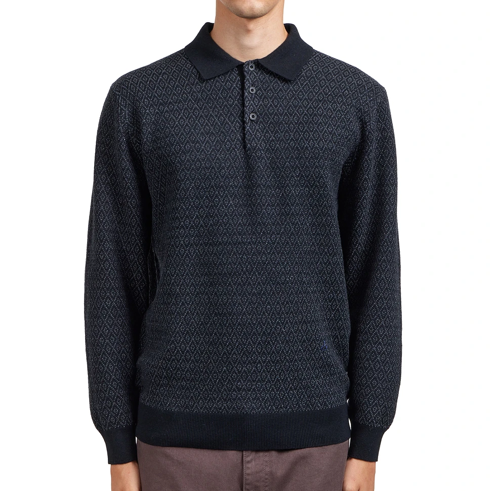 Beams Plus - Knit Polo Diamond Pattern