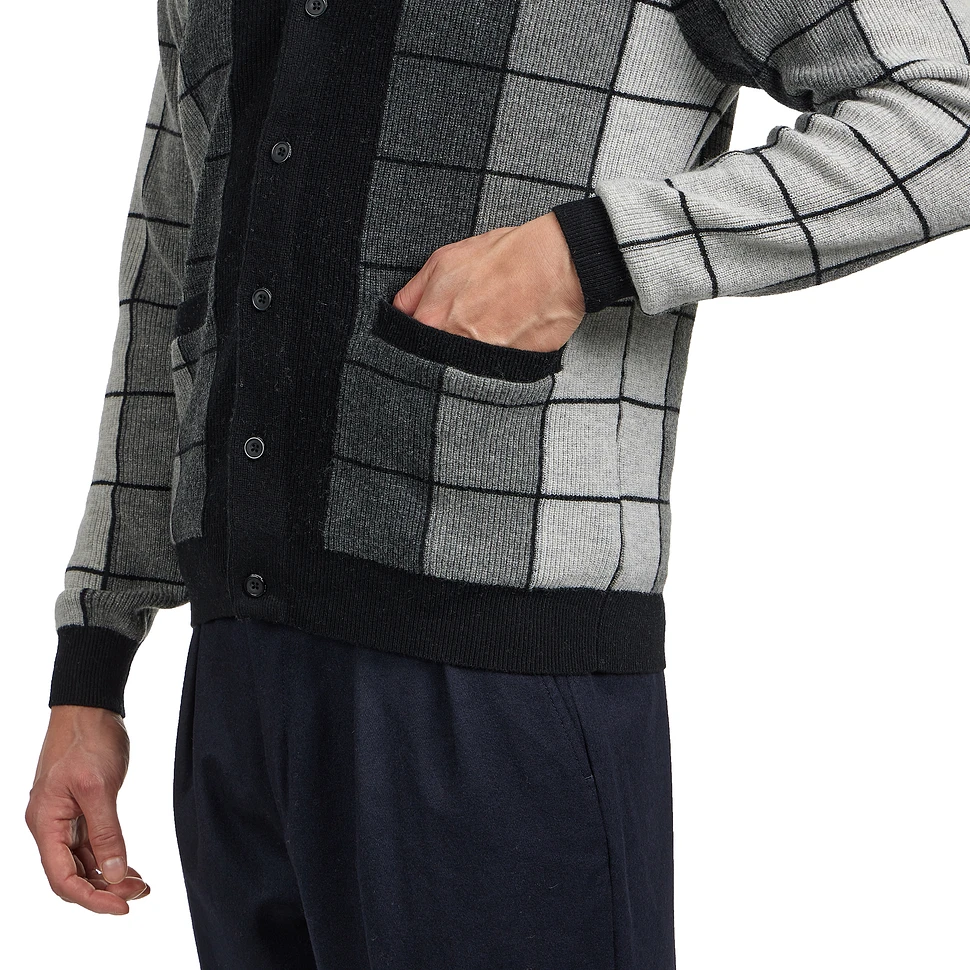 Beams Plus - Cardigan Intarsia Garter Stitch