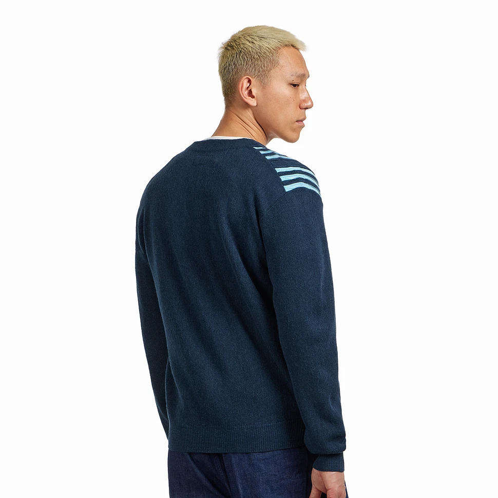 Beams Plus - Cardigan Born Stripe 14G