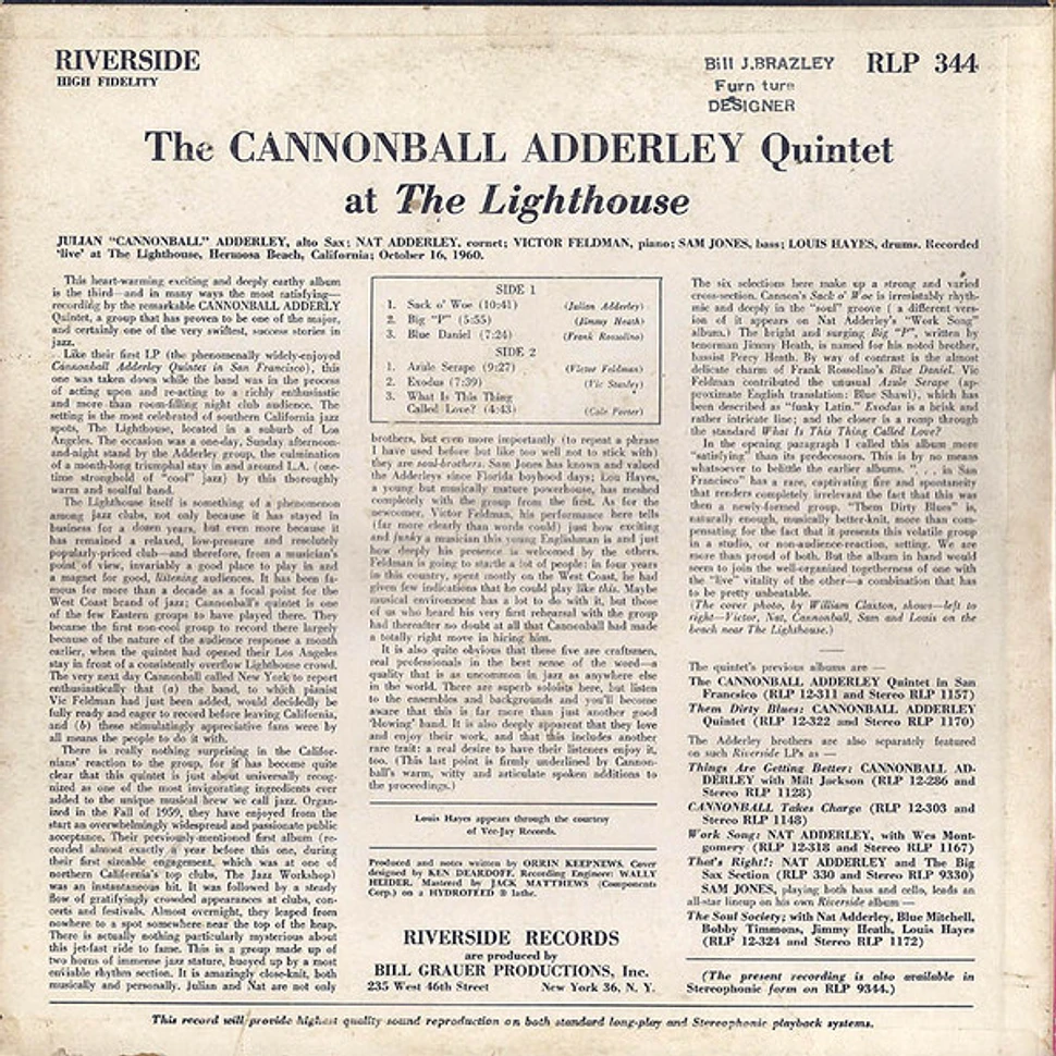 The Cannonball Adderley Quintet - At The Lighthouse