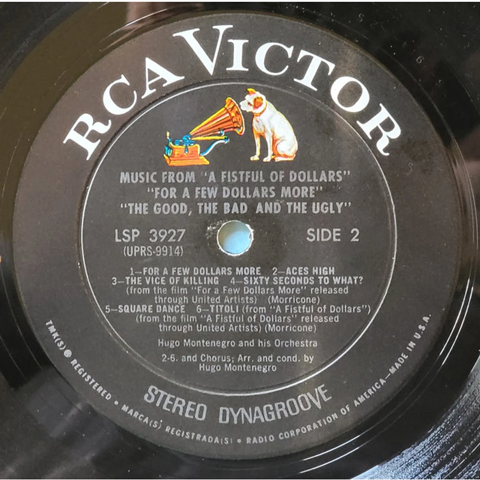 Hugo Montenegro And His Orchestra - Music From "A Fistful Of Dollars" & "For A Few Dollars More" & "The Good, The Bad And The Ugly"