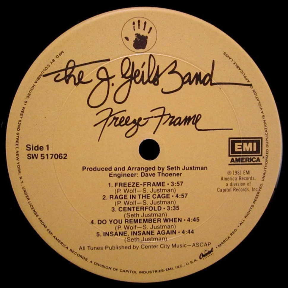 The J. Geils Band - Freeze Frame