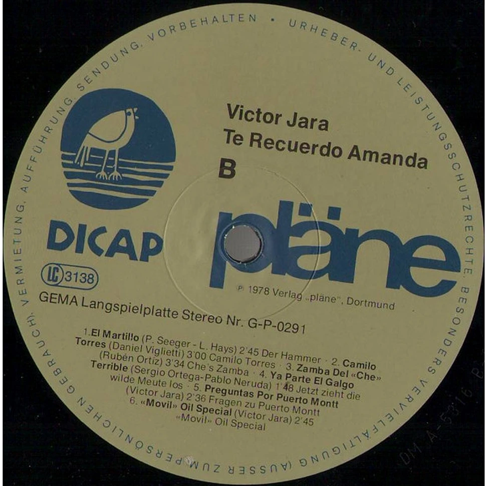 Victor Jara - Te Recuerdo Amanda