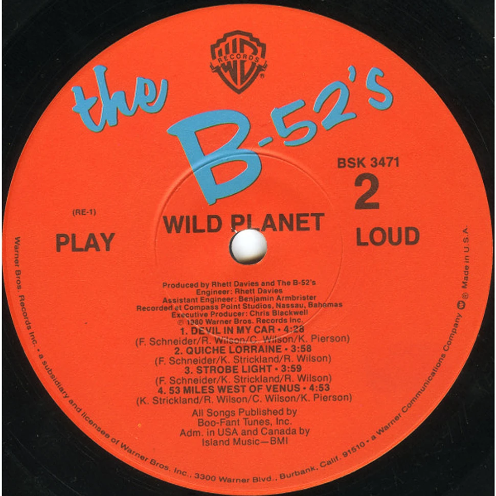 The B-52's - Wild Planet