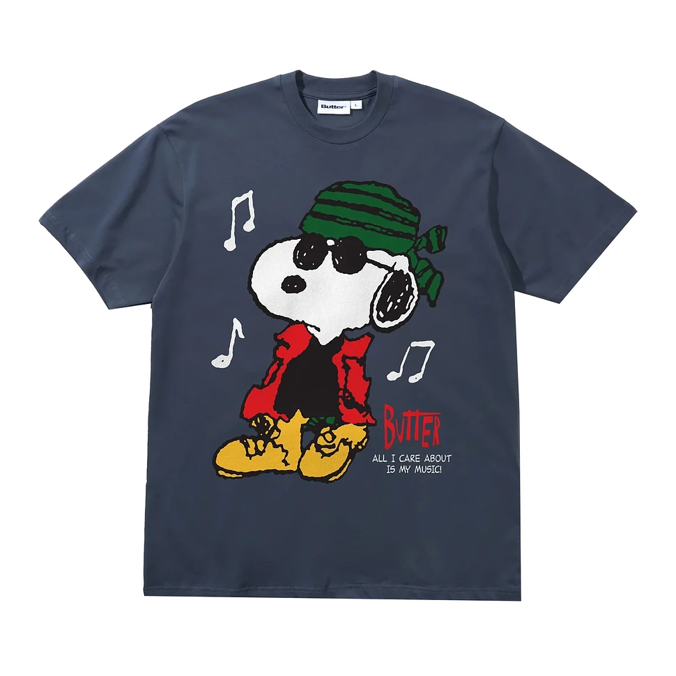 Butter Goods x Peanuts - Music Tee