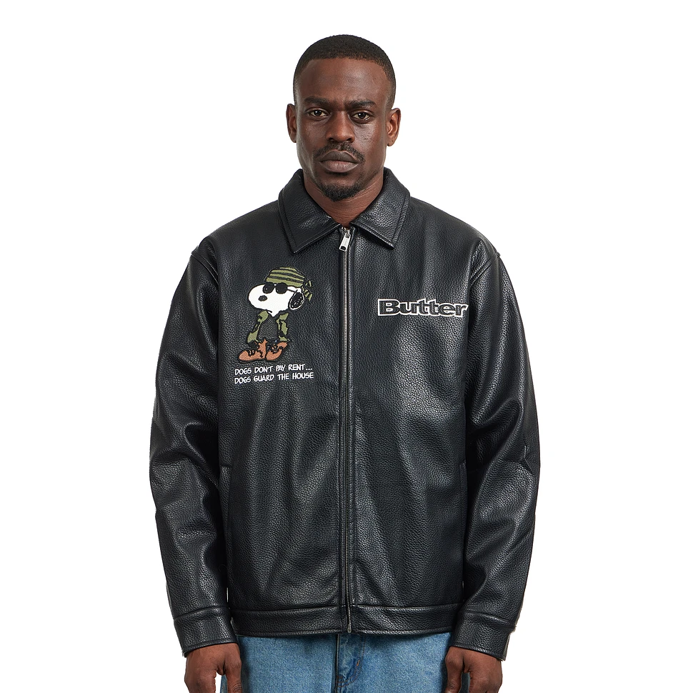 Butter Goods x Peanuts - Guard Dog Jacket (Black) | HHV