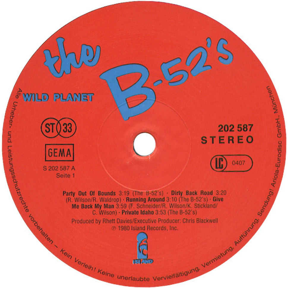 The B-52's - Wild Planet