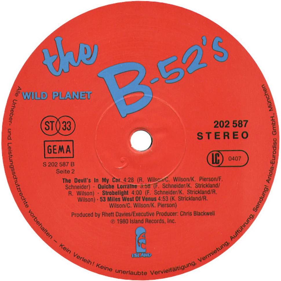 The B-52's - Wild Planet