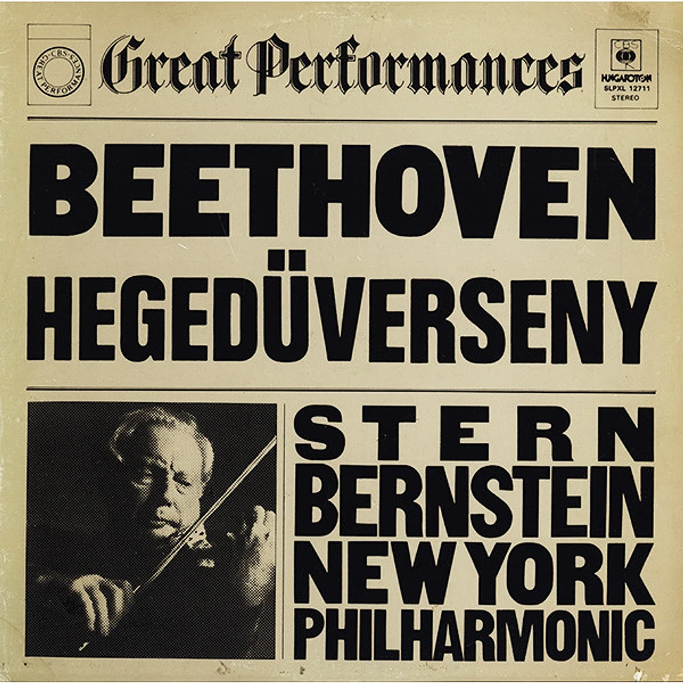 Ludwig van Beethoven, Isaac Stern, Leonard Bernstein, New York Philharmonic - Hegedűverseny