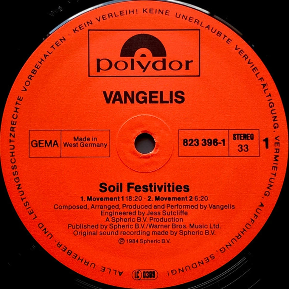 Vangelis - Soil Festivities