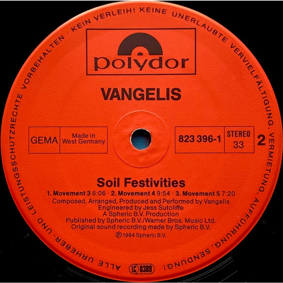 Vangelis - Soil Festivities