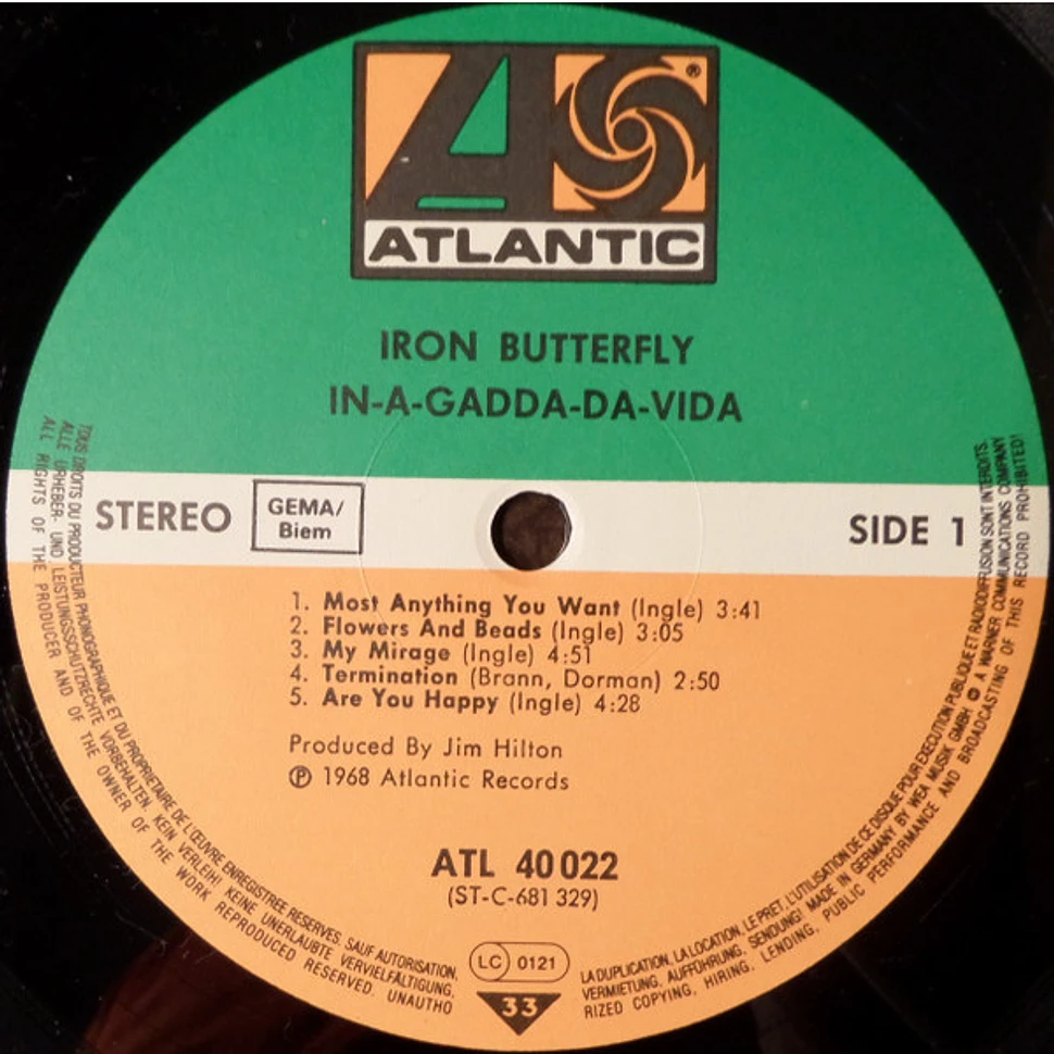 Iron Butterfly - In-A-Gadda-Da-Vida