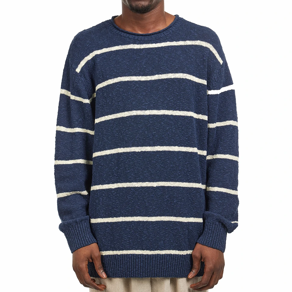 Beams Plus - Crew Cotton Linen Slab Stripe