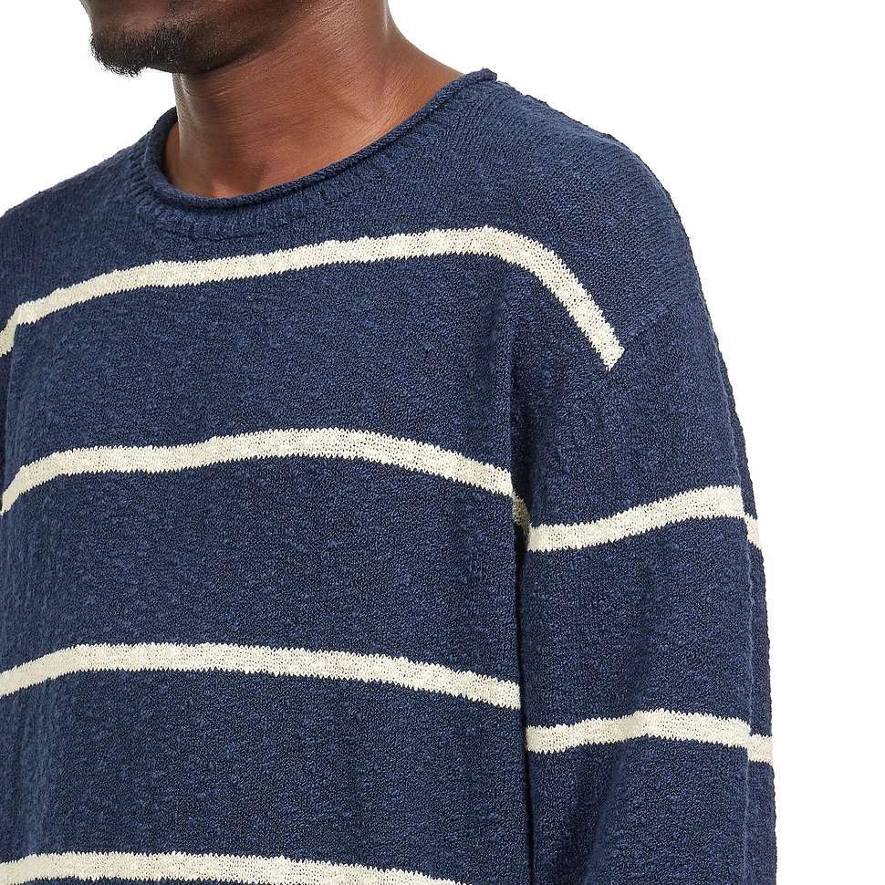 Beams Plus - Crew Cotton Linen Slab Stripe
