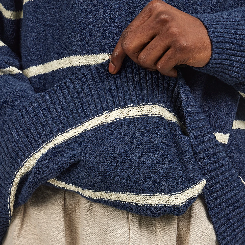 Beams Plus - Crew Cotton Linen Slab Stripe