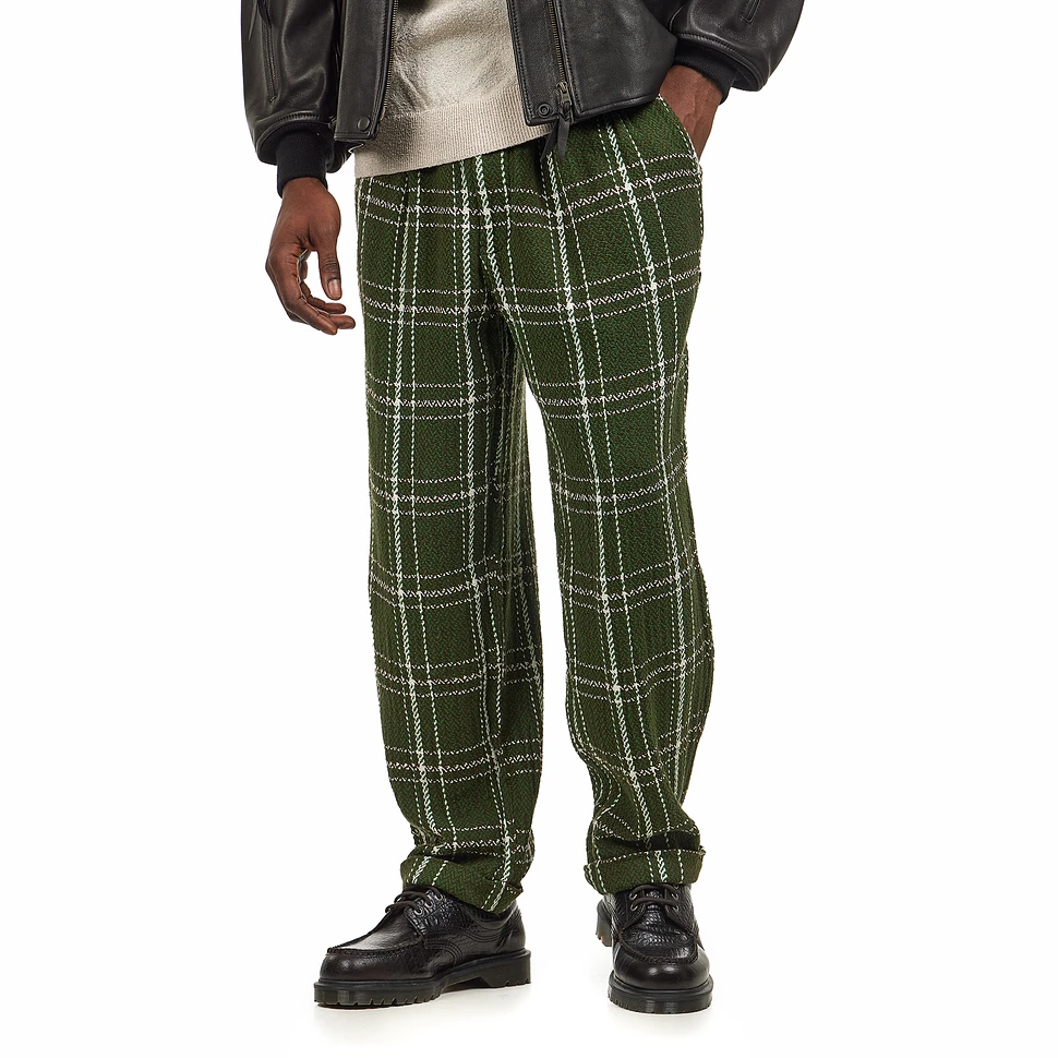 Beams Plus - 2 Pleats Relax Trousers Loose Weave Plaid
