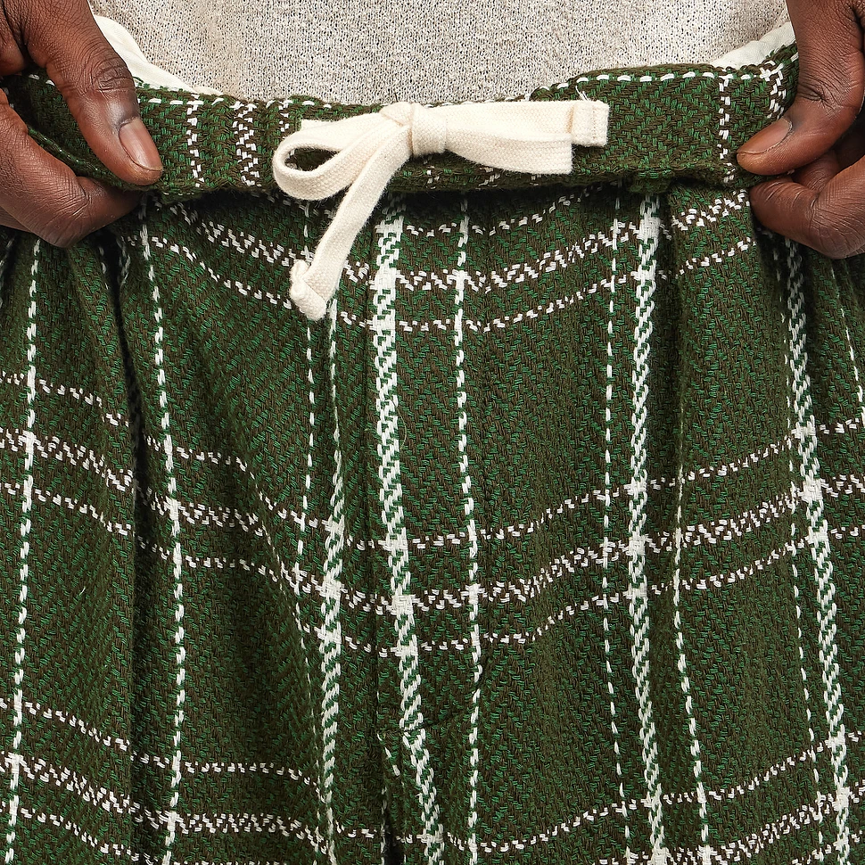 Beams Plus - 2 Pleats Relax Trousers Loose Weave Plaid