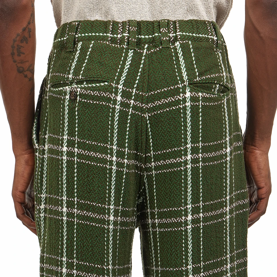 Beams Plus - 2 Pleats Relax Trousers Loose Weave Plaid