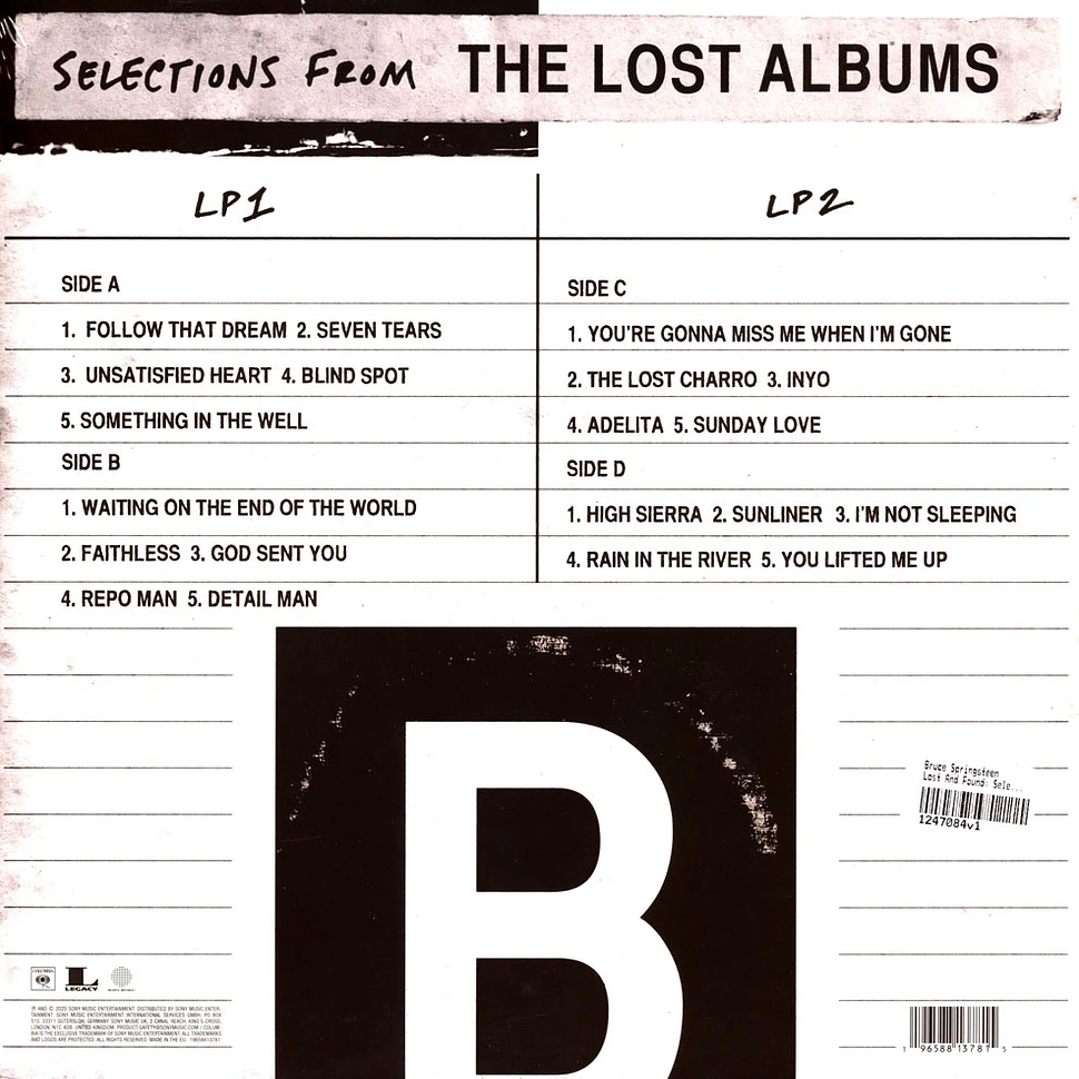 Bruce Springsteen - Lost And Found: Selections From The Lost Albums