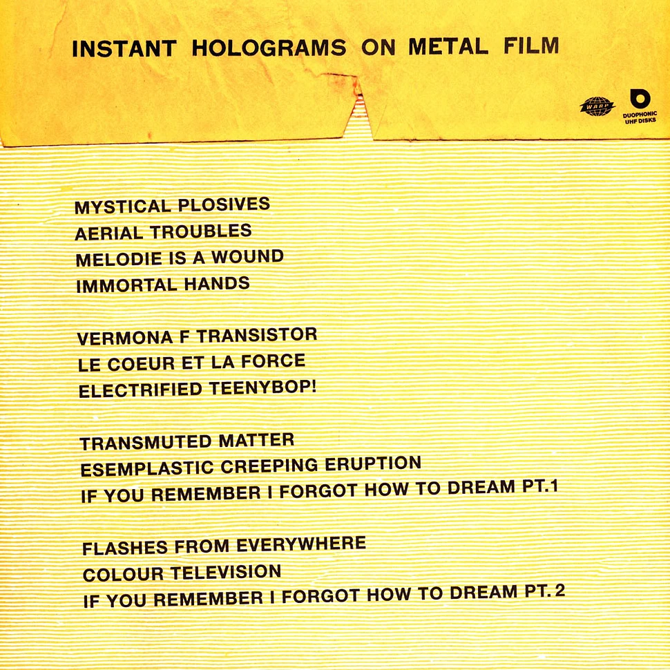 Stereolab - Instant Holograms On Metal Film Clear Vinyl Edition