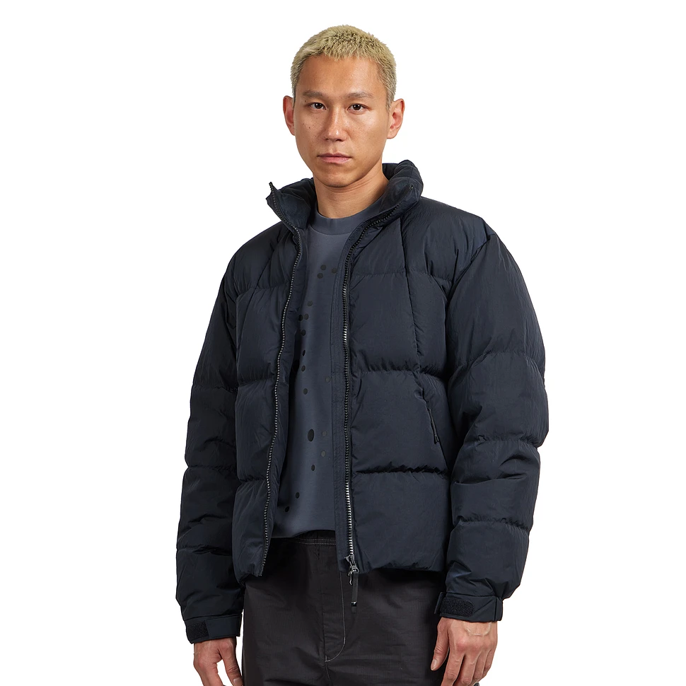 Goldwin - Dope Dyed Ripple Nylon Down Jacket (Dark Navy) | HHV
