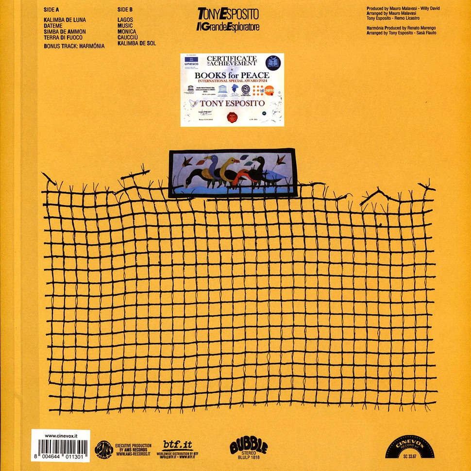 Toni Esposito - Il Grande Espoloratore Yellow Vinyl Edtion
