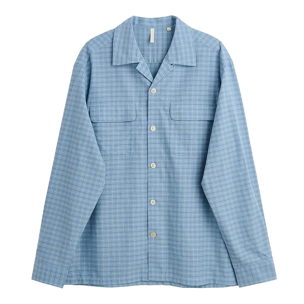 シャツ HUECLOSET Dekki Overfit Check Shirt SE148 Japanese Oxford Checked Shirt - Blue & Navy – Bombay Shirt