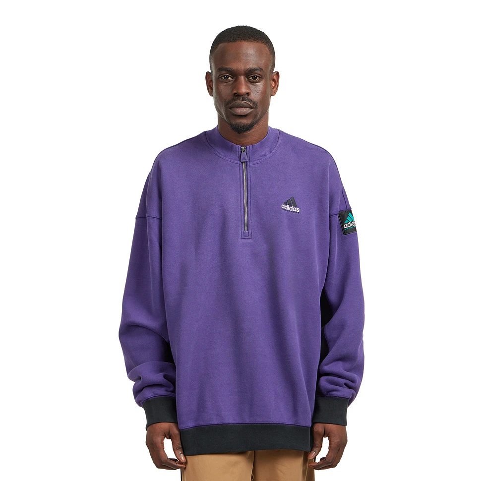 adidas - Equipment Blocked Half-Zip (Violet / Black) | HHV