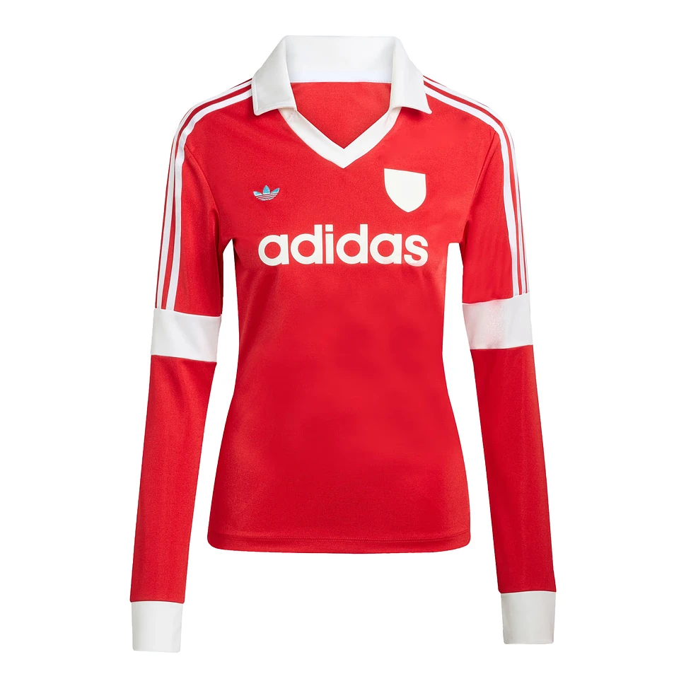 adidas - Graphic Football Long Sleeve Jersey (Better Scarlet