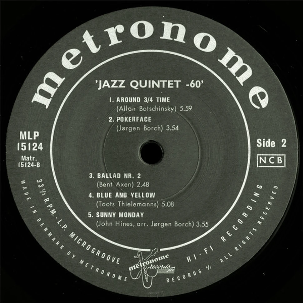 Jazz 'JAZZ QUINTET-60' / METRONOME (澤野工房) Quintet 60
