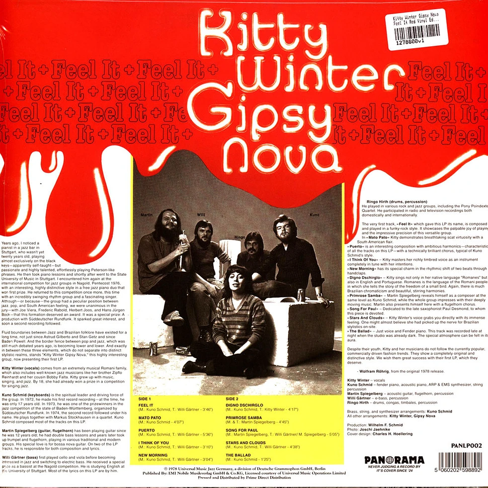 Kitty Winter Gipsy Nova - Feel It Red Vinyl Edition - Vinyl LP