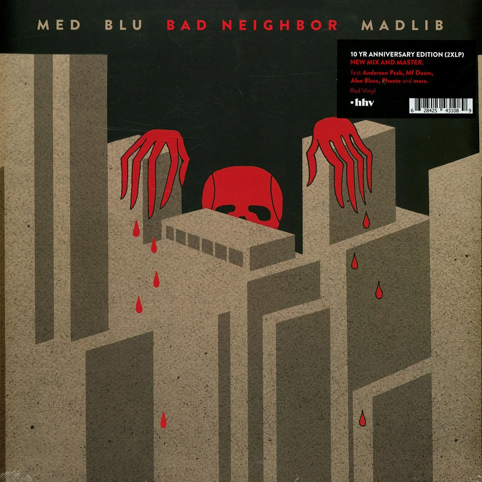 MED, Blu & Madlib - Bad Neighbor 10 Year Anniversary HHV Exclusive Red Vinyl Edition